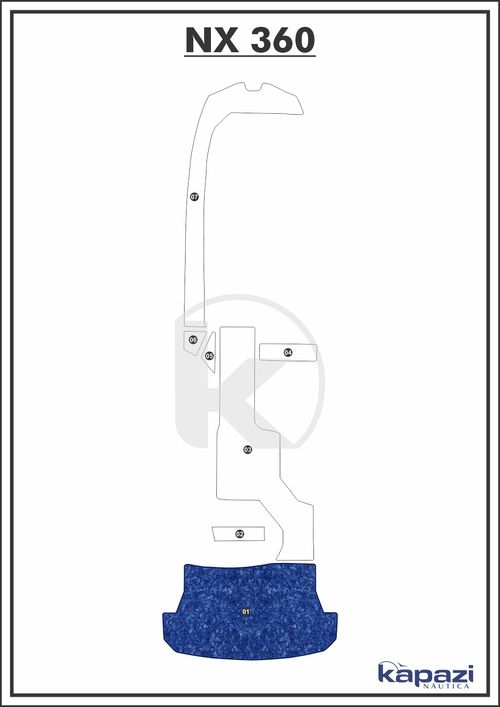 Tapete Têxtil Nauti Clean para NX 360 - Plataforma