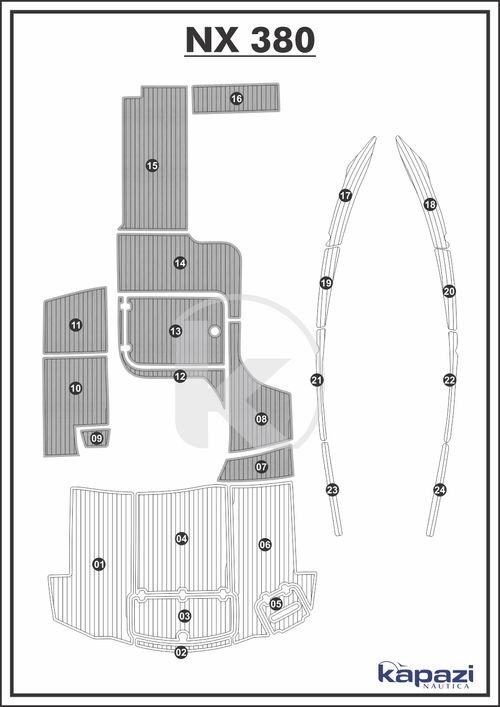 Tapete PVC Thermo Deck Comfort para NX 380 - Cockpit