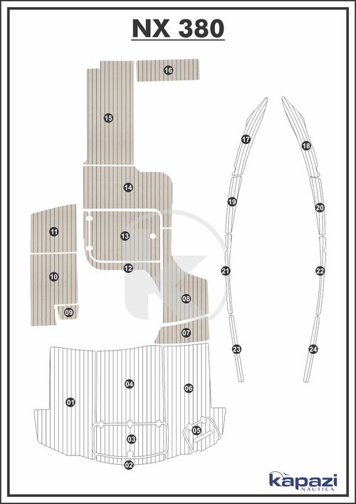 Tapete PVC Thermo Deck Classic para NX 380 - Cockpit