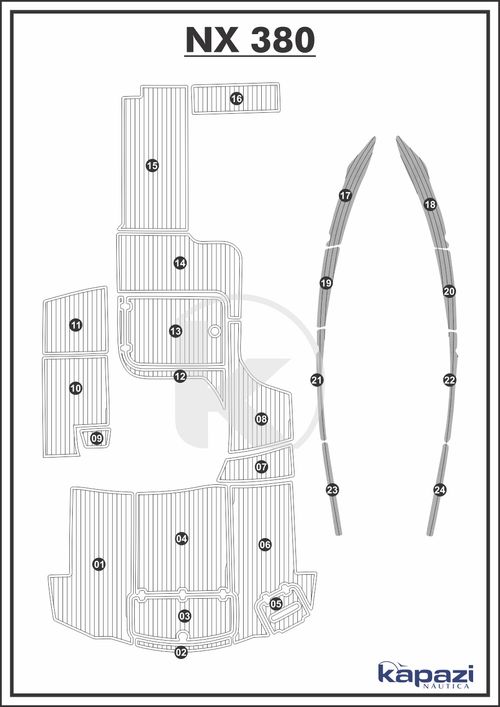 Tapete PVC Thermo Deck Comfort para NX 380 - Passadiço