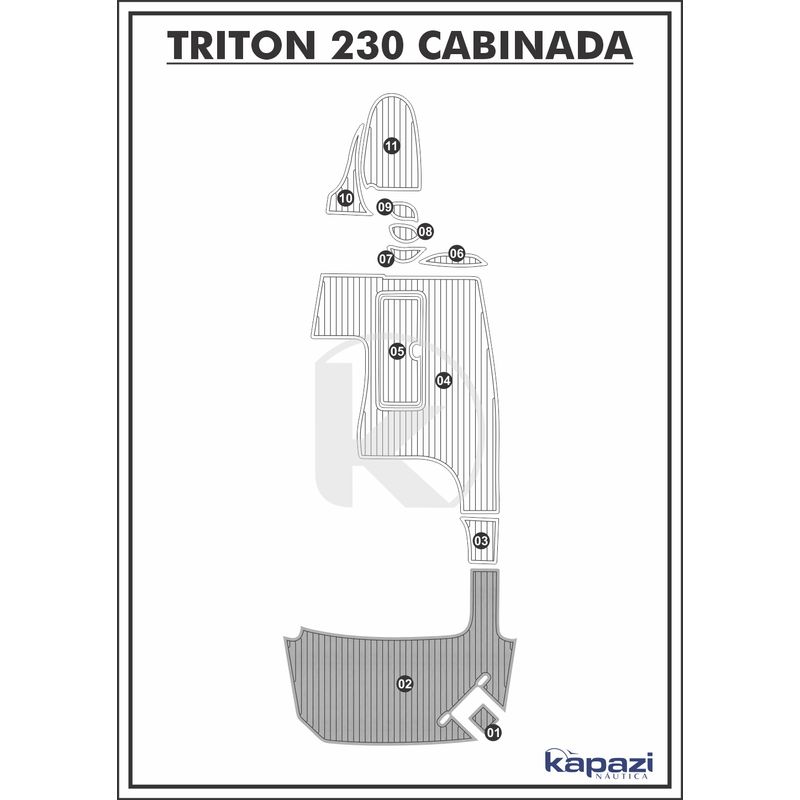 tapete-pvc-thermo-deck-comfort-para-triton-230-cabinada-plataforma-cinza-friso-preto