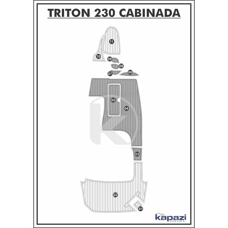 tapete-pvc-thermo-deck-comfort-para-triton-230-cabinada-cockpit-cinza-friso-preto