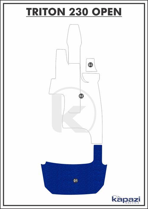 Tapete PVC Vinil Kap para Triton 230 Open - Plataforma