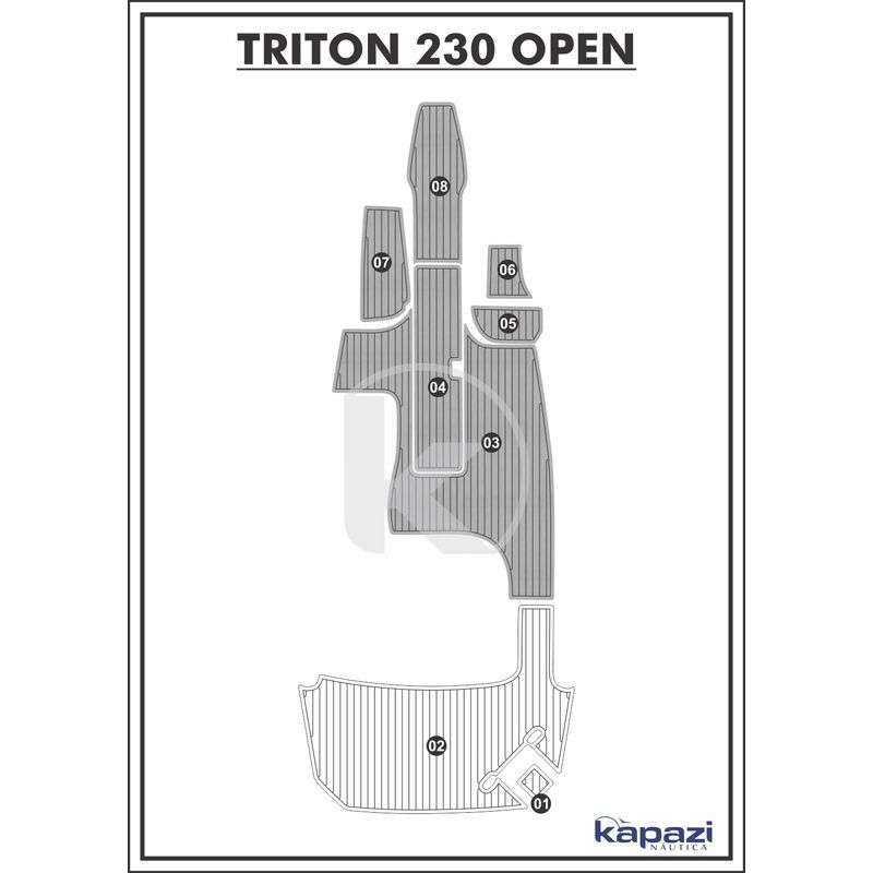 tapete-pvc-thermo-deck-comfort-para-triton-230-open-cockpit-cinza-friso-preto