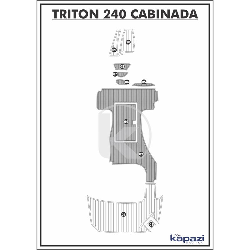 tapete-pvc-thermo-deck-comfort-para-triton-240-cabinada-cockpit-cinza-friso-preto