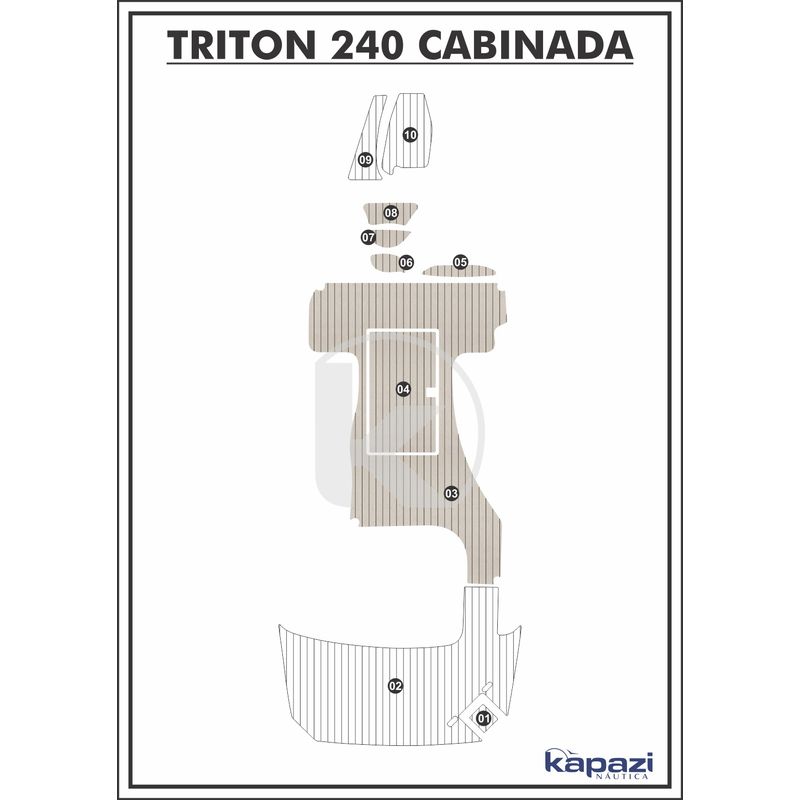 tapete-pvc-thermo-deck-classic-para-triton-240-cabinada-cockpit-areia-friso-preto