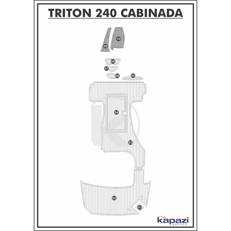 tapete-pvc-thermo-deck-comfort-para-triton-240-cabinada-cabine-cinza-friso-preto