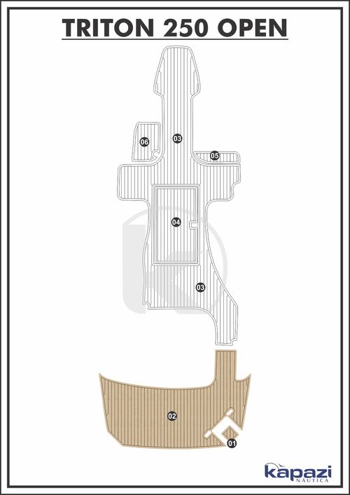 Tapete EVA Soft Tech para Triton 250 Open - Plataforma
