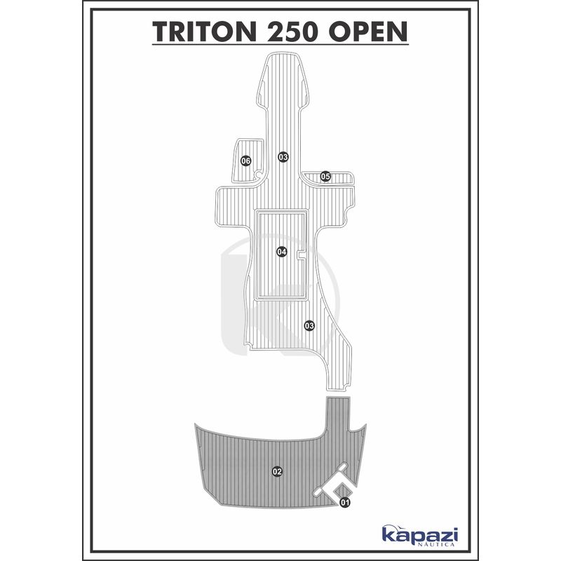 tapete-pvc-thermo-deck-comfort-para-triton-250-open-plataforma-cinza-friso-preto