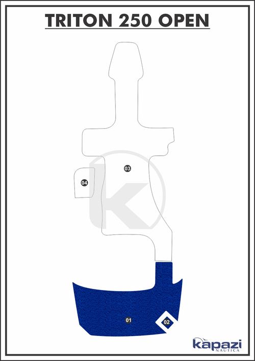 Tapete PVC Vinil Kap para Triton 250 Open - Plataforma