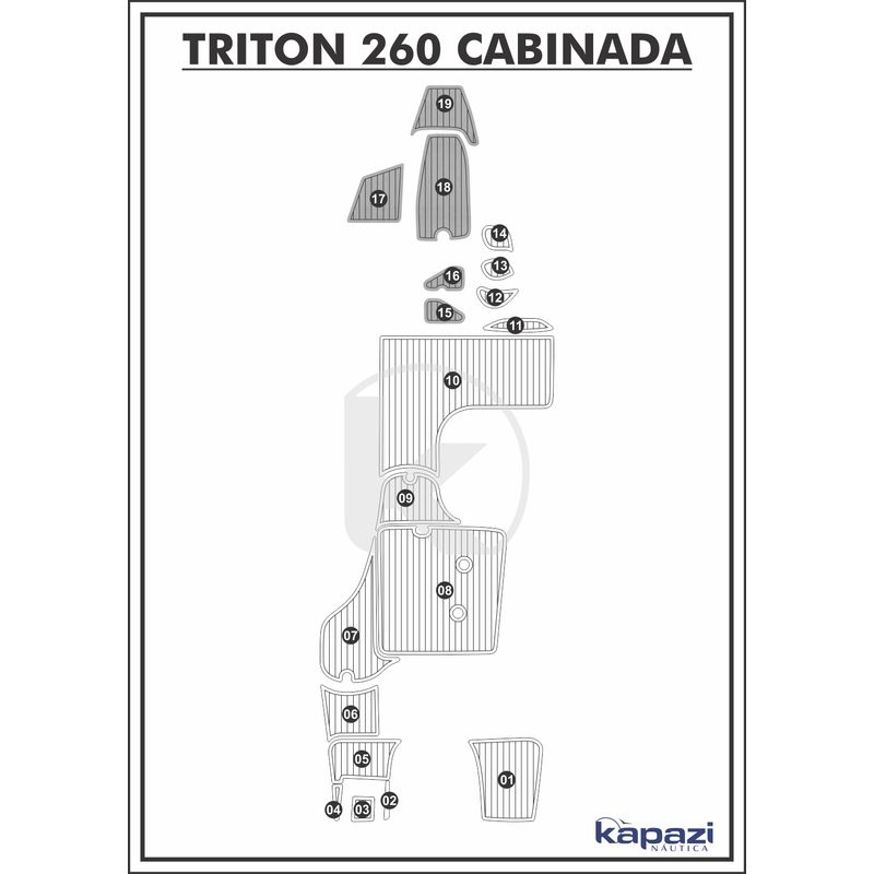 tapete-pvc-thermo-deck-comfort-para-triton-260-cabinada-cabine-cinza-friso-preto