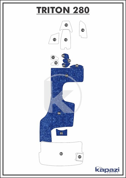 Tapete Têxtil Nauti Clean para Triton 280 - Cockpit