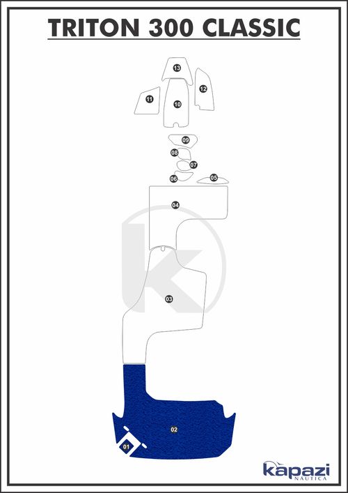 Tapete PVC Vinil Kap para Triton 300 Classic - Plataforma