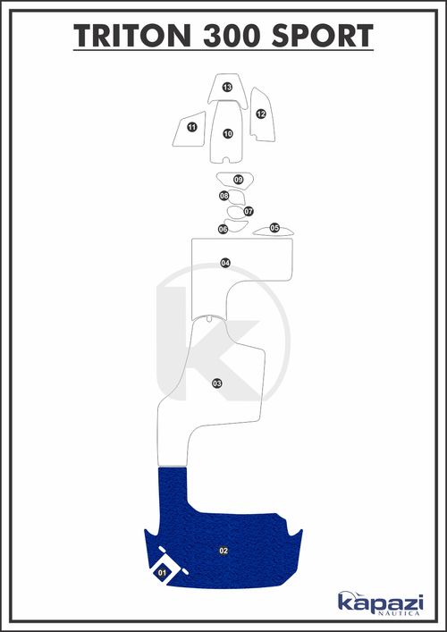 Tapete PVC Vinil Kap para Triton 300 Sport - Plataforma