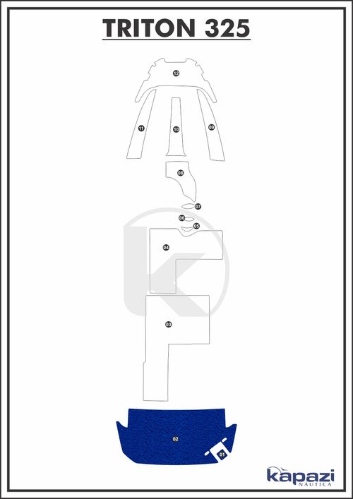 Tapete PVC Vinil Kap para Triton 325 - Plataforma