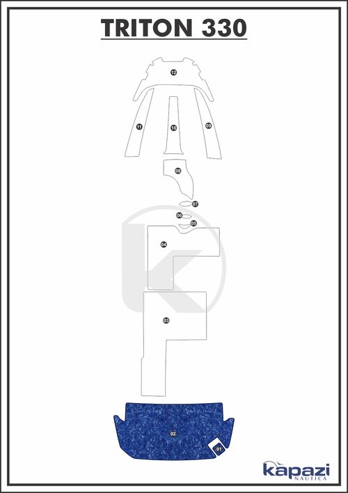 Tapete Têxtil Nauti Clean para Triton 330 - Plataforma