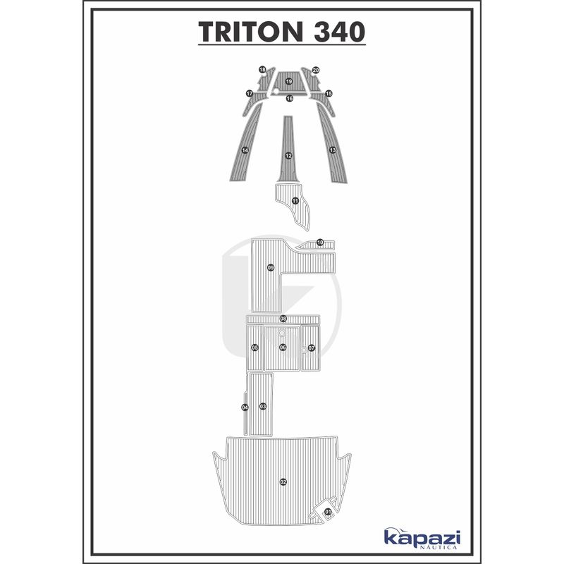 tapete-pvc-thermo-deck-comfort-para-triton-340-proa-cinza-friso-preto