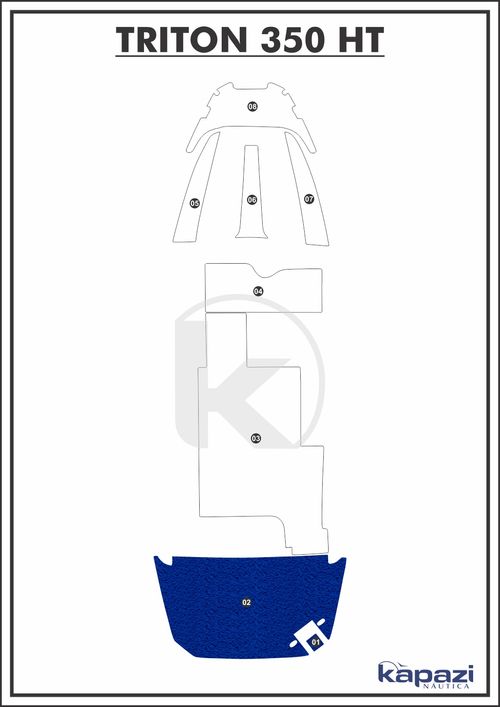 Tapete PVC Vinil Kap para Triton 350 HT - Plataforma
