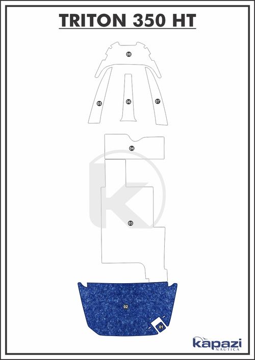 Tapete Têxtil Nauti Clean para Triton 350 HT - Plataforma
