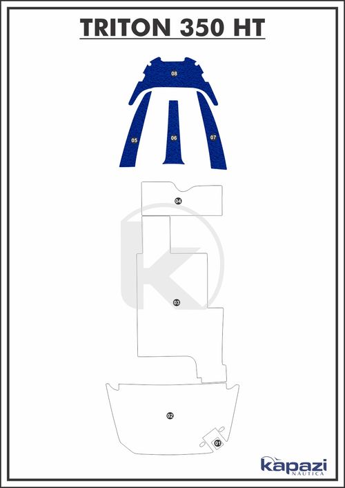 Tapete PVC Vinil Kap para Triton 350 HT - Proa