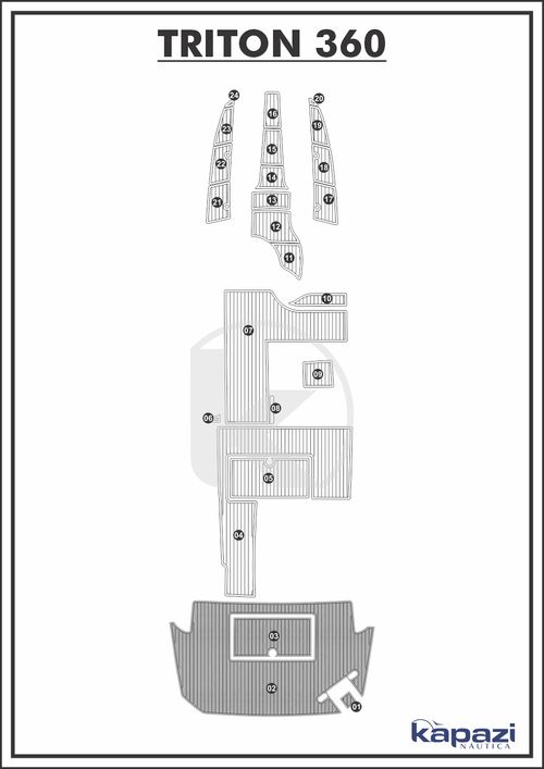 Tapete PVC Thermo Deck Comfort para Triton 360 - Plataforma