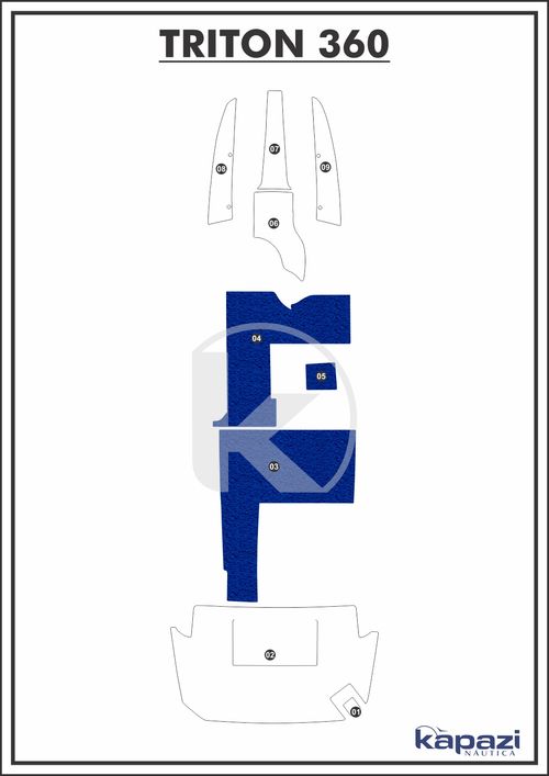 Tapete PVC Vinil Kap para Triton 360 - Cockpit