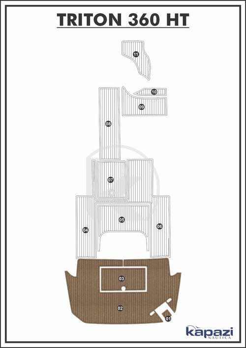 Tapete PVC Thermo Deck Beach para Triton 360 HT - Plataforma