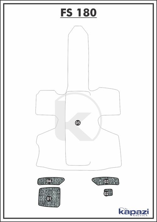Tapete PVC Náutico Trançado para FS 180 - Plataforma