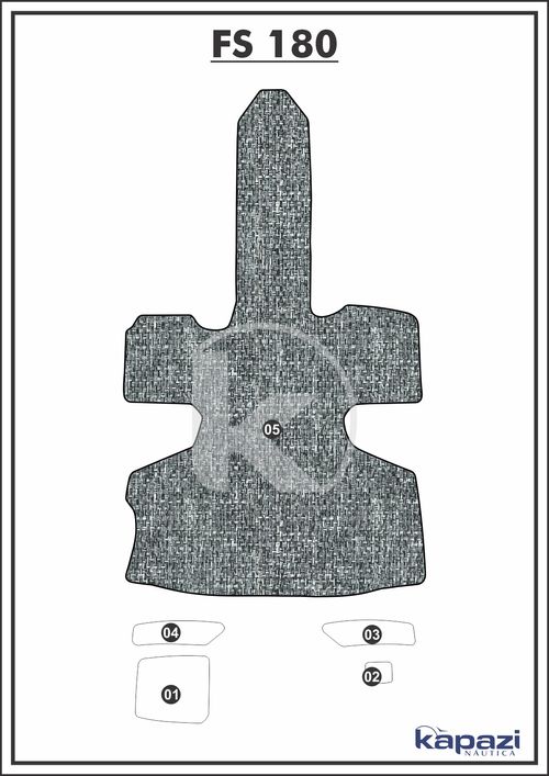 Tapete PVC Náutico Trançado para FS 180 - Cockpit
