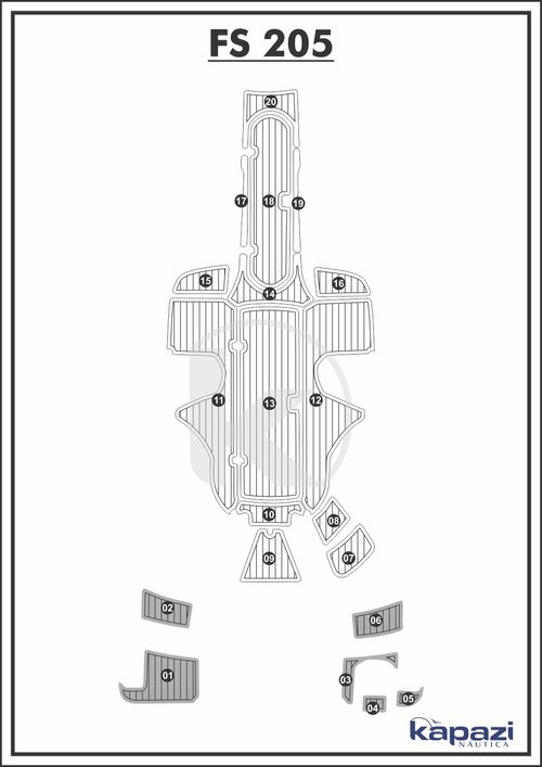 Tapete PVC Thermo Deck Comfort para FS 205 - Plataforma