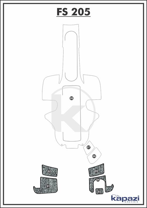 Tapete PVC Náutico Trançado para FS 205 - Plataforma