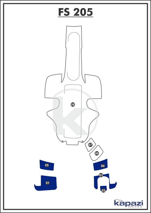 Tapete PVC Vinil Kap para FS 205 - Plataforma