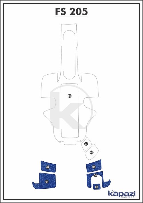 Tapete Têxtil Nauti Clean para FS 205 - Plataforma