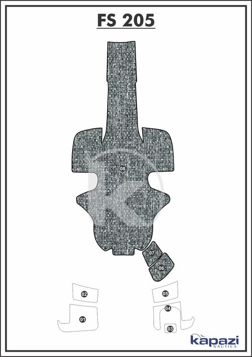 Tapete PVC Náutico Trançado para FS 205 - Cockpit