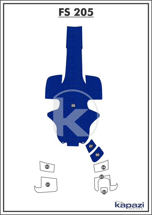 Tapete PVC Vinil Kap para FS 205 - Cockpit