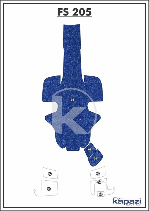 Tapete Têxtil Nauti Clean para FS 205 - Cockpit