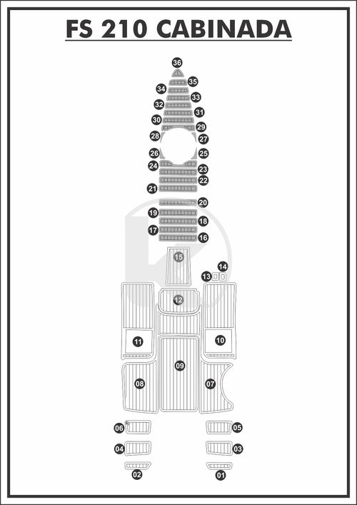 Tapete PVC Thermo Deck Comfort para FS 210 Cabinada - Cabine