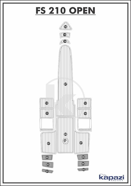 Tapete PVC Thermo Deck Comfort para FS 210 Open - Plataforma