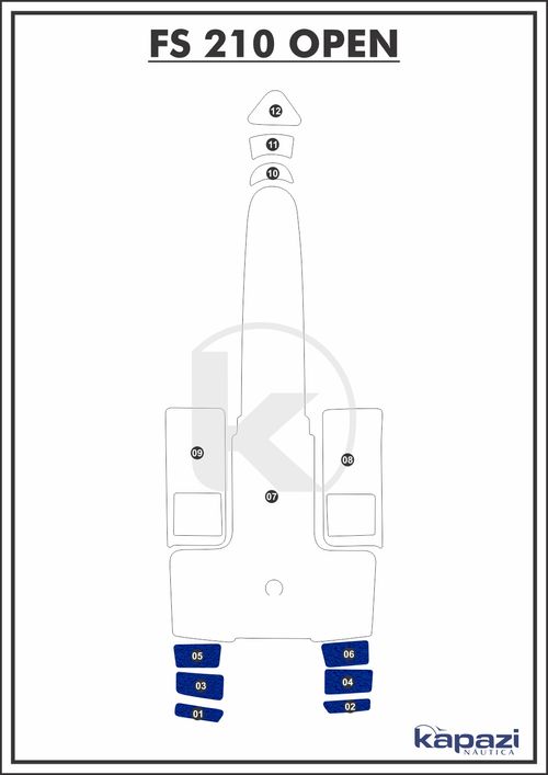 Tapete PVC Vinil Kap para FS 210 Open - Plataforma