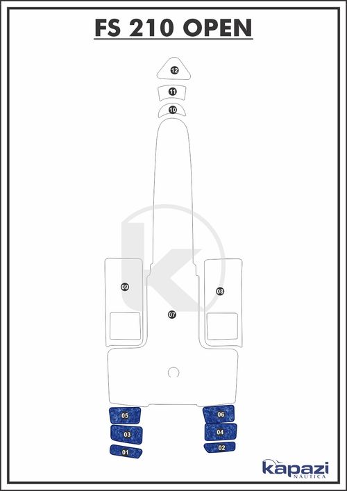 Tapete Têxtil Nauti Clean para FS 210 Open - Plataforma