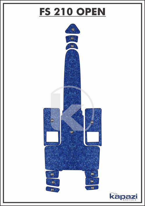 Tapete Têxtil Nauti Clean para FS 210 Open - Completo