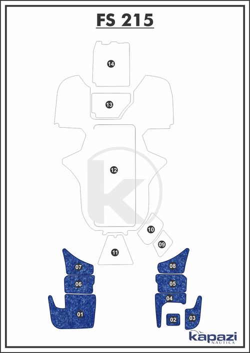 Tapete Têxtil Nauti Clean para FS 215 - Plataforma