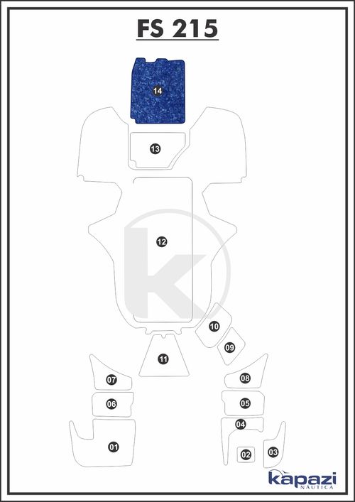 Tapete Têxtil Nauti Clean para FS 215 - Cabine