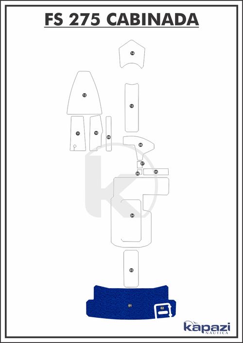 Tapete PVC Vinil Kap para FS 275 Cabinada - Plataforma