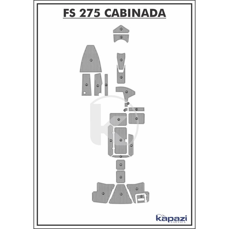 tapete-pvc-thermo-deck-comfort-para-fs-275-cabinada-completo-cinza-friso-preto