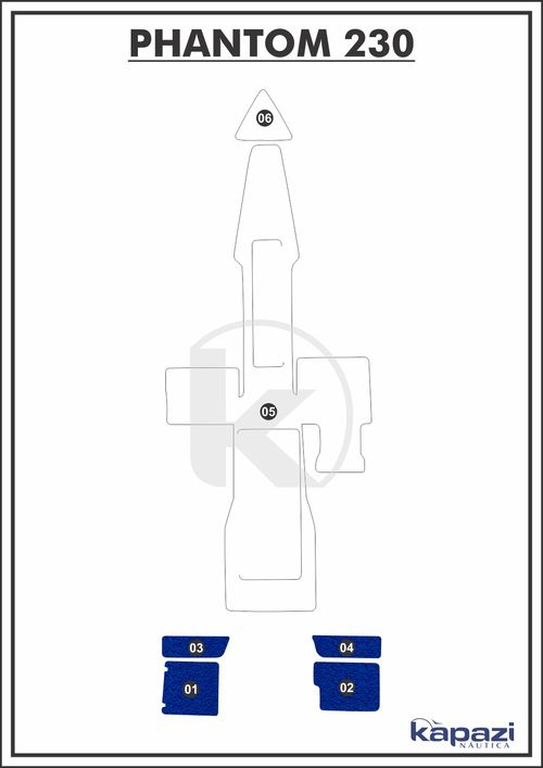 Tapete PVC Vinil Kap para Phantom 230 - Plataforma