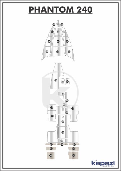 Tapete PVC Thermo Deck Classic para Phantom 240 - Plataforma