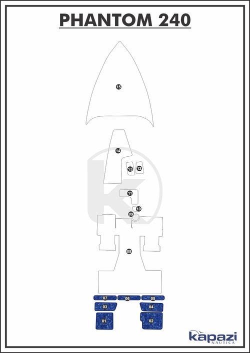 Tapete Têxtil Nauti Clean para Phantom 240 - Plataforma