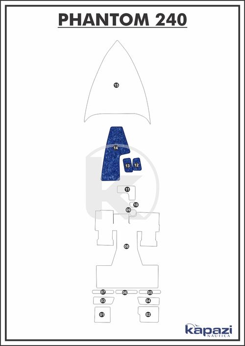 Tapete Têxtil Nauti Clean para Phantom 240 - Cabine