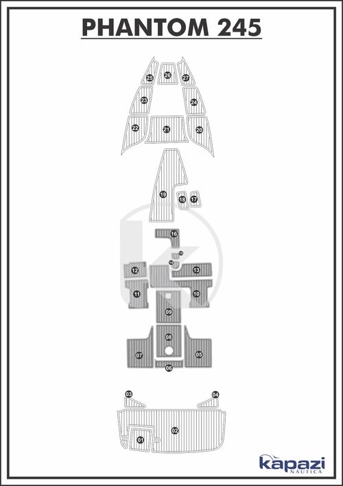 Tapete PVC Thermo Deck Comfort para Phantom 245 - Cockpit